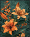 Posterizer 1 pcs-lush orange-coral flowers with nature background-Floral & Botanical Art-Abstract & Modern Art-Decor for Home & Office- UNFRAMED W...