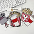 Movie Night Theme Happy Birthday Banner, Popcorn Inspired Birthday Party Sign, Watching Movie Bday Pennant Decor...