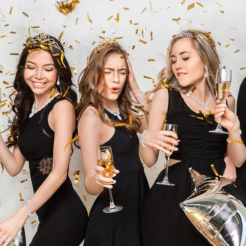 THUNARAZ Sparkled Jewelry Set for Women Silver Rhinestone Necklace Teardrop Dangle Earrings Bracelet for Bride Bridesmaid Crystal Bridal Prom Cost...