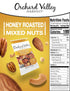 Orchard Valley Harvest Honey Roasted Mixed Nuts, 1 Ounce Bags (Pack of 15), Almonds, Peanuts, Pecans, and Cashews, Gluten Free, Non-GMO, No Artifi...