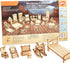 BOHS 34-Piece Dollhouse Furniture Set - Laser Cut Wooden 3D Puzzles - Miniature Doll House DIY Models and Accessories...