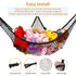 Stuffed Animal Hammock, Jumbo Toy Storage Net 83" Wall Sling Corner Extra Large Kids Children Mesh Toy Net Organizer (Black, 83 Inch)...