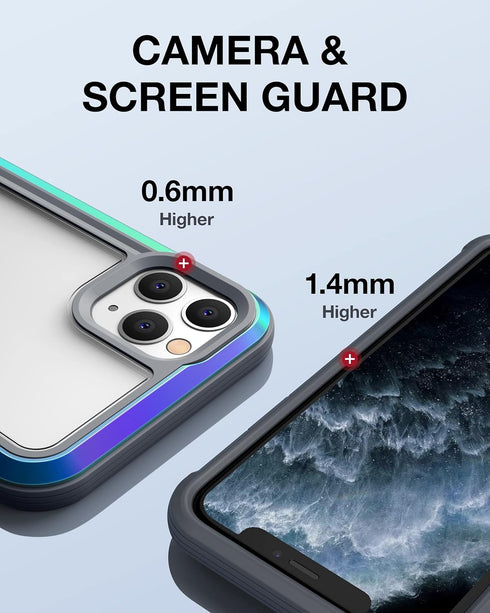X-Doria Raptic Shield Case, iPhone 11 Pro, Iridescent, Military Grade Drop Tested, Aluminum, Polycarbonate, Lightweight, Camera Protector...