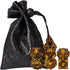 Metal UFO Dice Set, 7 Die Metal Polyhedral Dice Set for DND Dungeons and Dragons Role Playing Games,with Skull Bag.(Ancient Gold)...