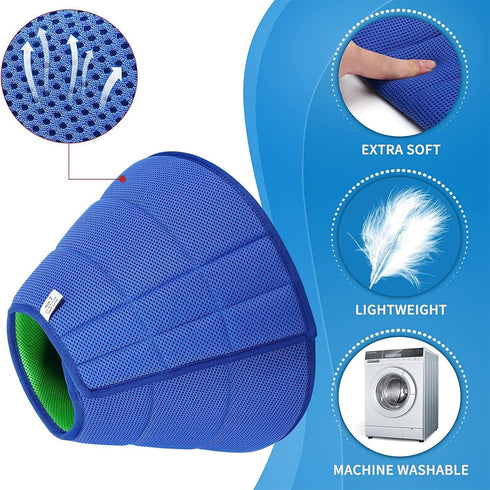 Dog Cone,Soft Dog Cone After Surgery,Adjustable Breathable Dog Cone Collar,Soft Dog Cones for Large Medium Small Dog,Protect Pets from Licking Wou...