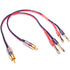 CESS-024-3f Banana Plug to RCA Cable, Phono Banana Speaker Cable, 2 Channels (14AWG 3 Feet)...