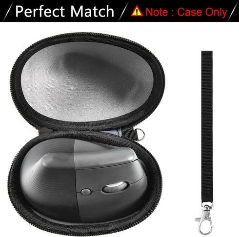 ANKHOH Case for Logitech Lift Vertical Ergonomic Mouse, Travel Carrying Holder Storage Box for Logi Wireless Bluetooth Cordless Upright Mouse - Ba...