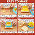 HINZER Sandwich Cutter and Sealer Set 4 Pcs Bread Decruster Sandwich Cutter Pancake Maker Heart Square Circle Dinosaur Shape DIY Cookie Cutters Gi...