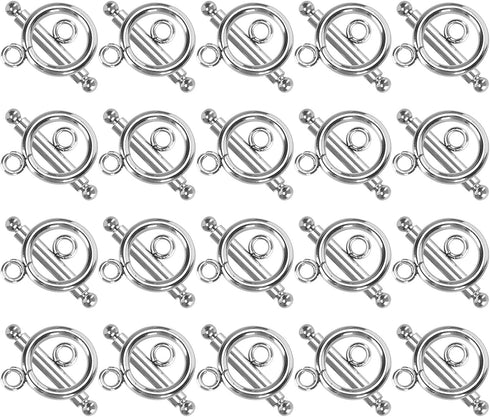 Stainless Steel OT Buckle, Necklace Toggle Clasps Standard Jewelry Connectors End Clasps T Bar Closure DIY Jewelry Making Supplies for Women Brace...