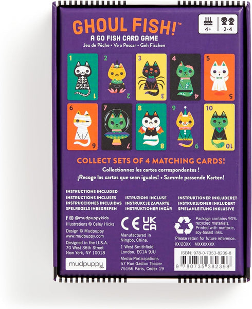 Mudpuppy Ghoul Fish! – A Spooky Ghost Cat Version of Classic Kids Go Fish Card Game with Color Matching and Pattern Recognition for Children...