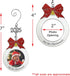 Baby's 1st Christmas Photo Ornament with a 2025 Charm - Shaped Like a Bulb with White Glitter and A Red Bow Design - Gift-Storage Bag Included - 3...