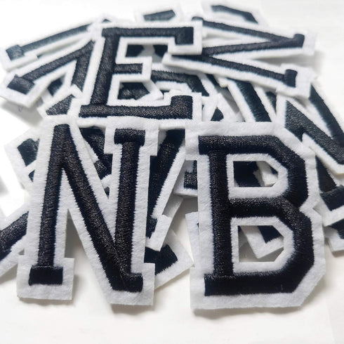 Iron on Letter Patches 52 Pieces,bfuee Letter Patches Alphabet Embroidered Patch A-Z,for Hats Shirts Jeans Bags Black...