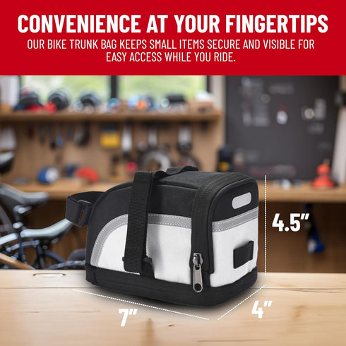 PRO BIKE TOOL Bike Saddle Bag - 11.8 x 3.5 inches - Efficient Cycling Storage Solution, Durable and Weatherproof, Easy Access, Sleek Compact Desig...