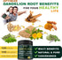 Dandelion Root Supplement 7500mg 6in1 for Digestion, Heart Health & Immune - Blended with Ginger, Turmeric Curcumin, Ceylon Cinnamon, Lemon Balm &...