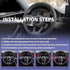 Leather Steering Wheel Cover, Car Steering Wheel Cover, Microfiber Leather Covers Breathable Anti-Slip Odorless Universal Fit 14.5-15 inches - Bla...
