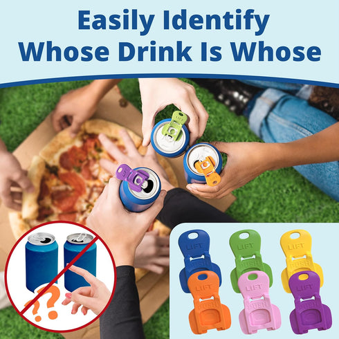 Complete Cover Easy Tab Opener New and Improved 36PK Beverage Barricade 2.0 by Avant Grub. Colorful Drink Can Protector Cap for Soda, Beer, Coke S...