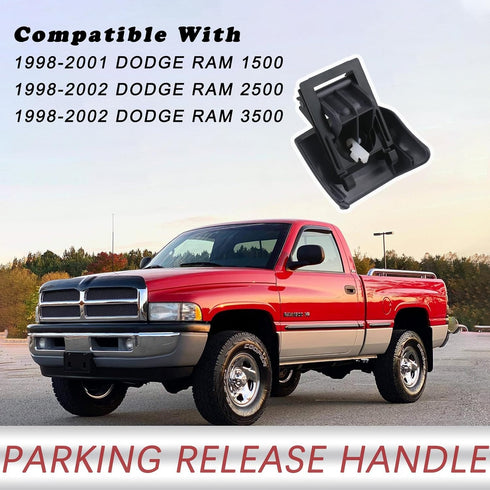 74934 Parking Brake Release Handle (Mist Gray) Compatible with 1998-2002 Dodge Ram 1500 2500 3500 Replaces RU38RC8AA...