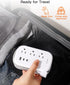 BESHON Flat Plug Power Strip, 3 Outlets with 3 USB Ports(2 USB C), Ultra Flat 3.2ft Wrapped Around Extension Cord for Cruise Ship, Travel, Dorm Ro...