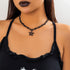Gothic Star Necklaces, Pentagram Choker, Goth Black Choker Necklace for Women, Gothic Y2K Necklaces, Halloween Christmas New Year Goth Jewelry Gif...