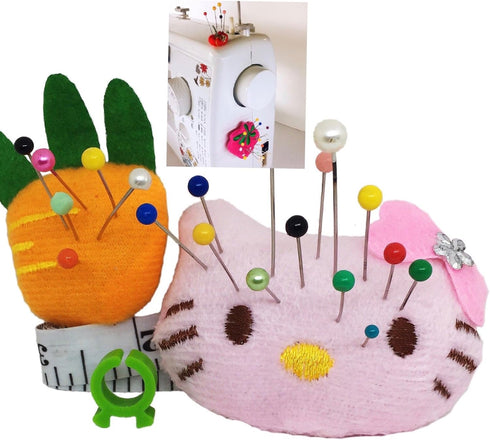 Pincushion for Sewing Machine Pin Holder 2 pcs Needle Storage Organizer DIY Craft Pink Girl...