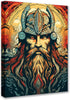 Medieval Vikings Pictures for Living Room Graffitic Warrior Paintings 5 Piece Canvas Wall Valkyrie Valiant Artwork Nordics House Decor Wooden Fram...