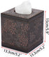 Sumnacon Square Leather Tissue Box Cover - Stylish Cube Tissue Box Holder with Magnetic Bottom, Decorative PU Tissue Box for Vanity Dresser Night ...
