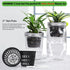 ORIMERC 25 Pack 3 inch Net Cup Pot with 25 feet Hydroponic Self Watering Wick & 25 Pcs Plant Label Aquaponics Mason Jar Insert Orchid Rimmed Nette...