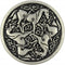 Bezelry 10 Pieces Celtic Horses Metal Shank Buttons. 25mm (1 inch) (Antique Silver)...
