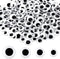 UPINS 300 Pcs Round Plastic Black Googly Wiggle Eyes Self-Adhesive Large Size 15 mm 18 mm 20 mm 25 mm...