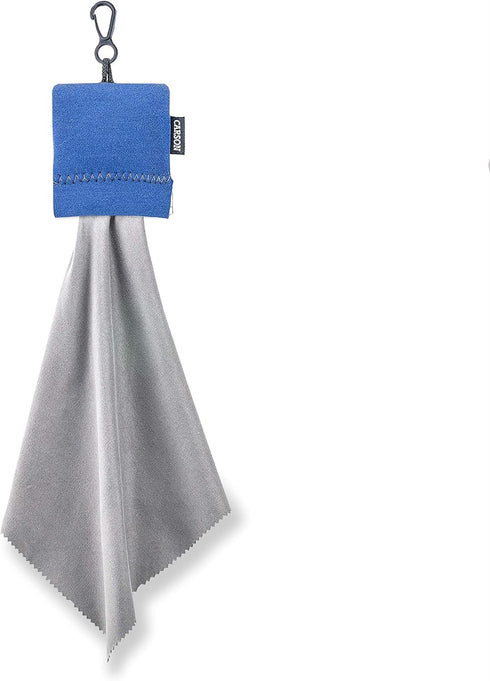 Carson Stuff-It Pro Microfiber Lens Cloth Cleaning System for Glasses, Smartphones, Tablets, Optics, Lenses, Cameras and More, 8.0'' x 8.0'' - Blu...