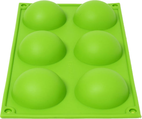 Royal Brands Silicone Molds for Cake Chocolate Candies Desserts Pro or Home Baking, Soap Candle Making Molds (6 Cavity Mold) (Green, Circle)...