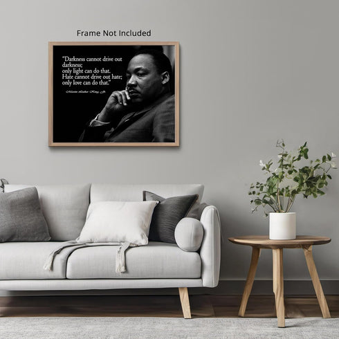 Posterizer 1 pcs-darkness cannot drive out darkness-Martin Luther King Jr.-Motivational & Inspirational Art-Afro-American Art Collection-Living Ro...