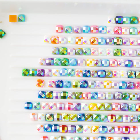 AB Diamond Painting Beads Square Drill Diamond Painting Accessories 60 Colors Diamond Beads, AB Diamond Painting Drills for Diamond Art Accessorie...