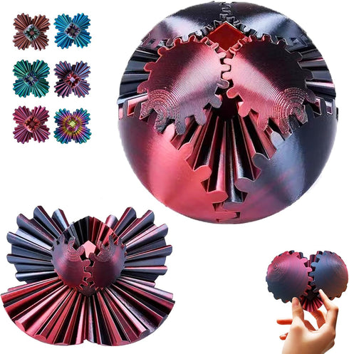 Gear Ball-3D Printed Gear Ball Spin Ball Cube Fidget Toy, Spin Gear Sphere, GearSphere Desk Toy, Cube Puzzle Stress Ball, Portable Fingertip Toys ...