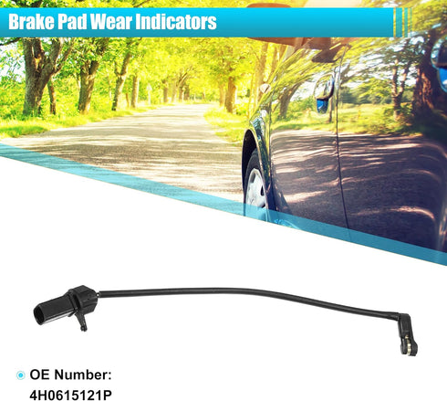 X AUTOHAUX 4pcs 4H0615121P Car Front Disc Brake Pad Wear Sensor Brake Pad Wear Indicators for Audi A8 Quattro 2012-2015...