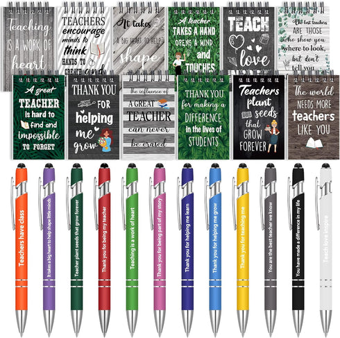 24 Pcs Funny Pens Notepads for Teacher Nurse Christian Theme Appreciation Gifts Bulk Motivational Negative Inspirational Notepad Ballpoint Pens fo...