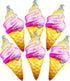 KatchOn, Ice Cream Balloons - Big 37 Inch, Pack of 6 | Ice Cream Party Decoration | Icecream Cone Balloons for Birthday Party Decorations | Summer...