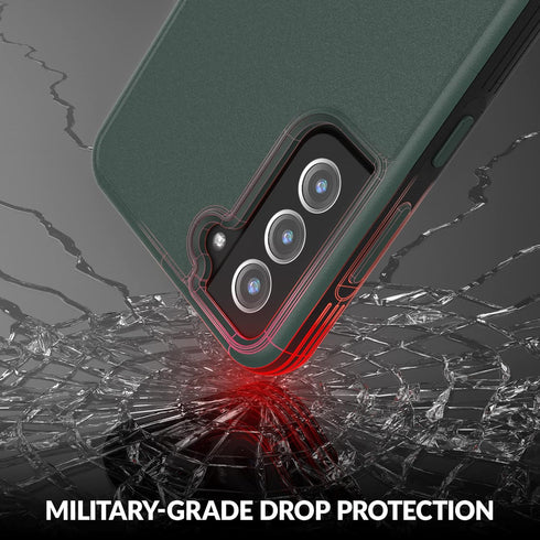 Crave Slim Guard for Galaxy S21 FE Case, Shockproof Case for Samsung Galaxy S21 FE 5G (6.4 inch) - Forest Green...