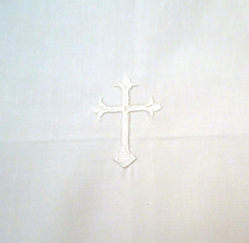 Integrity Designs White Linen Cloth White Cross Embroidery 18 Inches Square...