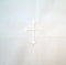 Integrity Designs White Linen Cloth White Cross Embroidery 18 Inches Square...