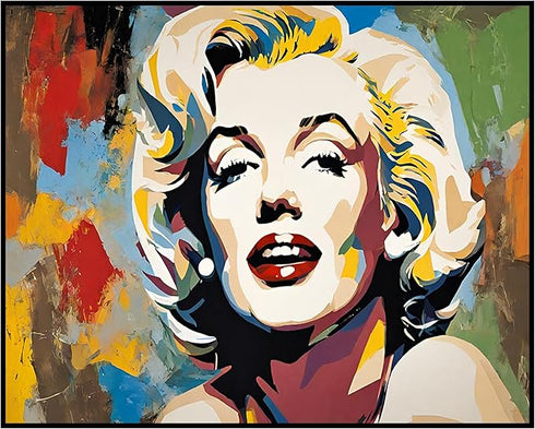 Posterizer 1 pcs- Marilyn Monroe inspired colorful poster-Famous Figures Art Collection-Abstract & Modern Art- Living Room Bedroom Decor- unframed...