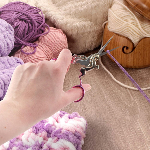 JubileeYarn Unicorn Embroidery Craft Stainless Steel Scissors - Gradient - 1 Pair...