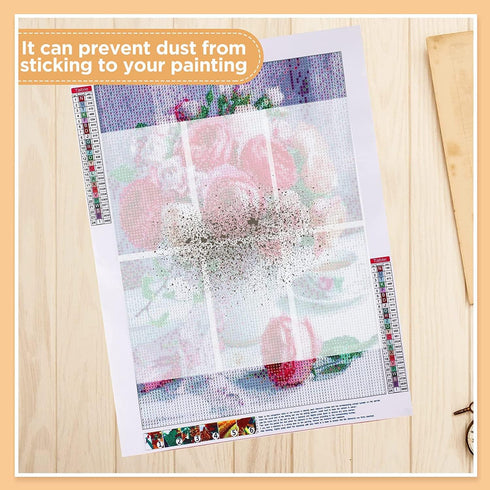 ALKRITA 100 Pieces Diamond Painting Release Paper 15 x 10cm Non-Stick Silicone Release Paper Double-Sided 5D Diamond Painting Accessories Cover Re...