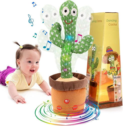 Emoin Dancing Cactus Baby Toys, Talking Cactus Toys Repeats What You Say Baby Boy Toys, Dancing Cactus Mimicking Toy with LED English Sing Talking...