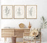 ZJJARTYB Farmhouse Beige Canvas Wall Art Retro Floral Line Pictures Minimalist Botanical Posters Neutral Prints Boho Artwork Simple Painting Wall ...