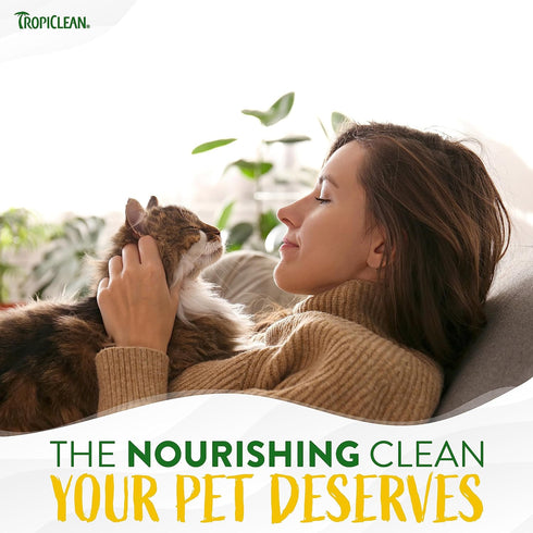 TropiClean Coconut Hypoallergenic Cat Shampoo | Gentle Kitten Shampoo for Sensitive Skin | Natural Shampoo Derived from Natural Ingredients | Made...