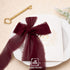 DORIS HOME 3 Rolls 2"x7Yd Fringe Chiffon Ribbon for Flower Bouquet, Handmade Burgundy & Pink Ribbon for Gift Wrapping, Frayed Edge Ribbon for Craf...