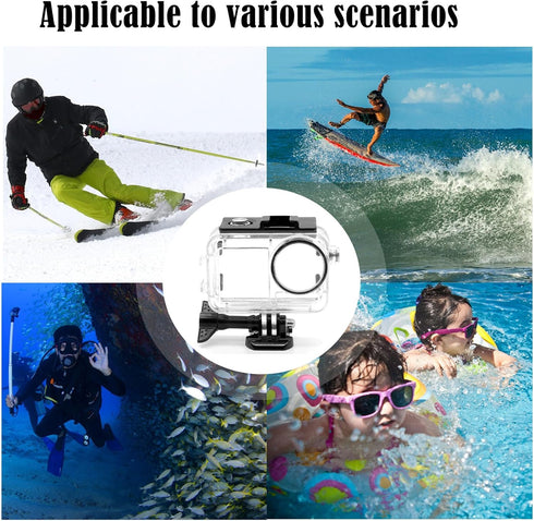 PCTC 45M(148ft) Waterproof Case for DJI Osmo Action4, Accessories for DJI Osmo Action3/4 Waterproof Case,Protective Underwater Dive Housing Shell ...