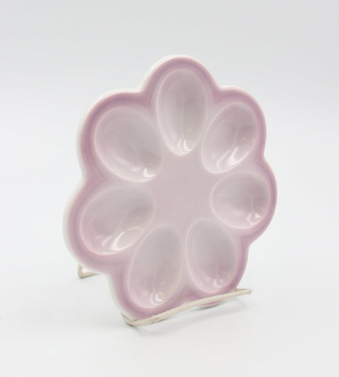20792 Fine Porcelain Small Purple Deviled Egg Plate 6 7/8"D x 1/2"H...