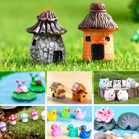 113 PCS Fairy Garden Accessories,Miniature Fairy Garden Accessories Outdoor,Fairy Garden Kit,Fairy Garden Animals, Miniature Figurines,Micro Lands...